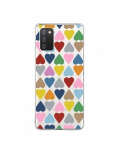 Coque Samsung A02S Coeurs Heart Couleur Transparente -...