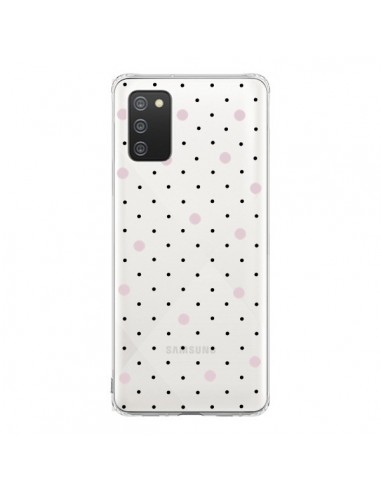 Coque Samsung A02S Point Rose Pin Point Transparente - Project M