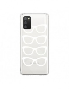Coque Samsung A02S Sunglasses Lunettes Soleil Blanc...