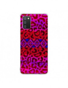 Coque Samsung A02S Tribal Leopard Rouge - Ebi Emporium