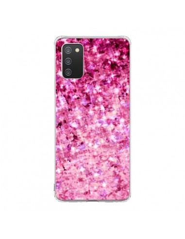 Coque Samsung A02S Romance Me Paillettes Roses - Ebi Emporium