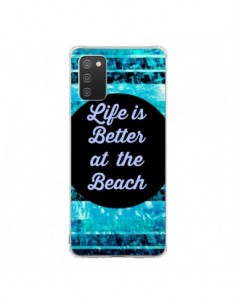 Coque Samsung A02S Life is Better at The Beach - Ebi...