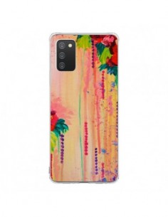 Coque Samsung A02S Strawberry Confetti Flowers - Ebi...