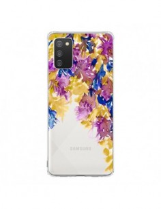 Coque Samsung A02S Cascade Florale Transparente - Ebi...