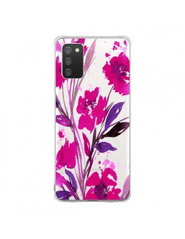 Coque Samsung A02S Roses Fleur Flower Transparente - Ebi Emporium