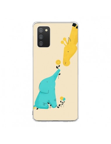 Coque Samsung A02S Elephant Bebe Girafe - Jay Fleck