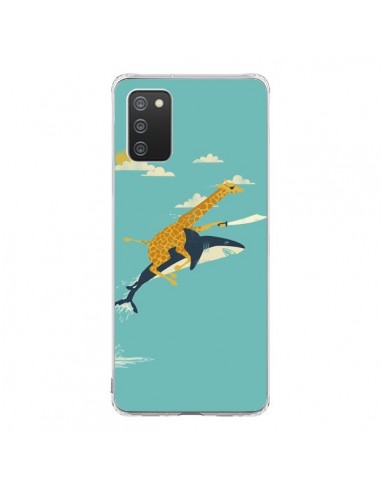 Coque Samsung A02S Girafe Epee Requin Volant - Jay Fleck
