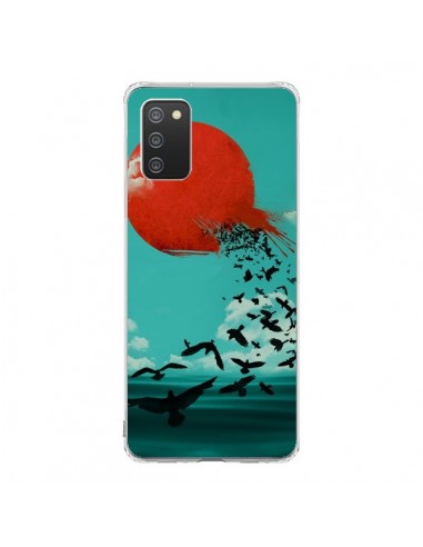 Coque Samsung A02S Soleil Oiseaux Mer - Jay Fleck