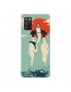 Coque Samsung A02S Requin Avion Volant - Jay Fleck