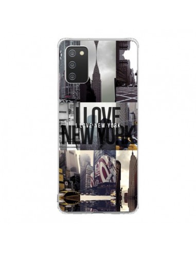 Coque Samsung A02S I love New Yorck City noir - Javier Martinez