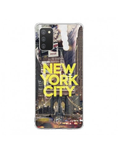 Coque Samsung A02S New York City Jaune - Javier Martinez