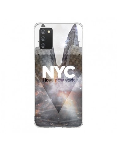 Coque Samsung A02S I Love New York City Gris - Javier Martinez