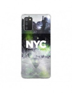 Coque Samsung A02S I Love New York City Vert - Javier...