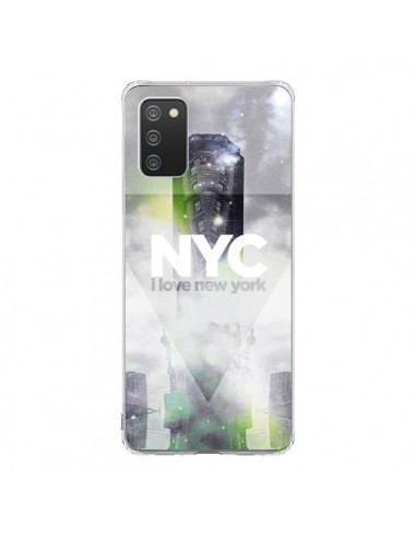 Coque Samsung A02S I Love New York City Gris Vert - Javier Martinez