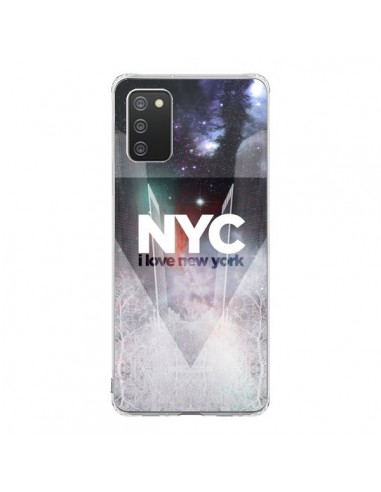 Coque Samsung A02S I Love New York City Bleu - Javier Martinez