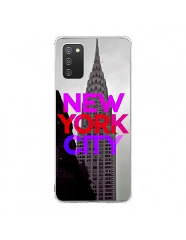 Coque Samsung A02S New York City Rose Rouge - Javier Martinez