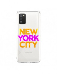 Coque Samsung A02S New York City NYC Orange Rose...