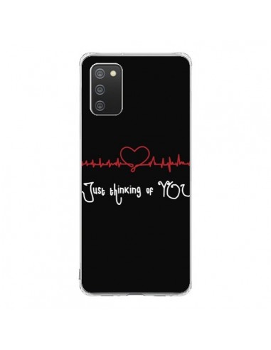 Coque Samsung A02S Just Thinking of You Coeur Love Amour - Julien Martinez