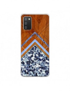 Coque Samsung A02S Sequin Geometry Bois Azteque Aztec...