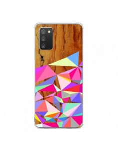 Coque Samsung A02S Wooden Multi Geo Bois Azteque Aztec...
