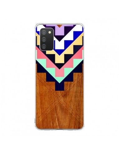 Coque Samsung A02S Wooden Tribal Bois Azteque Aztec Tribal - Jenny Mhairi