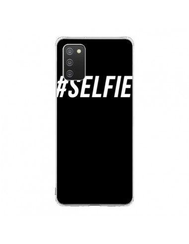 Coque Samsung A02S Hashtag Selfie Blanc Vertical - Jonathan Perez