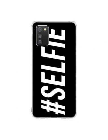 Coque Samsung A02S Hashtag Selfie Noir Horizontal - Jonathan Perez