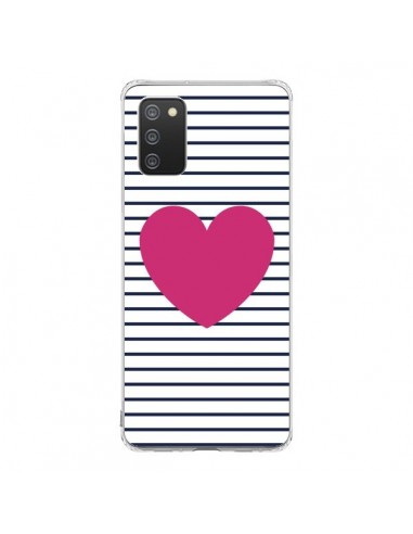 Coque Samsung A02S Coeur Traits Marin - Jonathan Perez