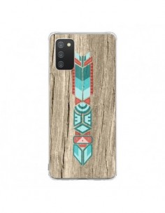 Coque Samsung A02S Totem Tribal Azteque Bois Wood -...