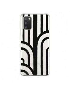 Coque Samsung A02S Geometric Noir Transparente - Dricia Do
