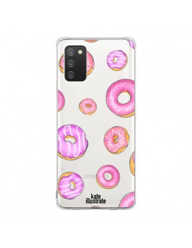 Coque Samsung A02S Pink Donuts Rose Transparente - kateillustrate