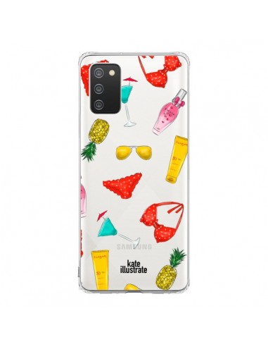 Coque Samsung A02S Summer Essentials Ete Essentiel Transparente - kateillustrate