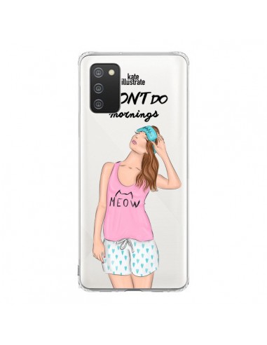 Coque Samsung A02S I Don't Do Mornings Matin Transparente - kateillustrate