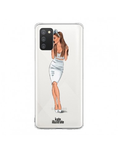 Coque Samsung A02S Ice Queen Ariana Grande Chanteuse Singer Transparente - kateillustrate