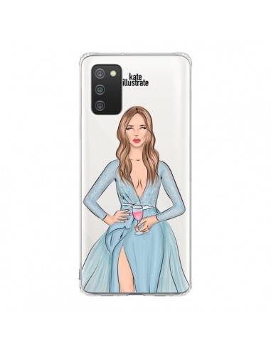 Coque Samsung A02S Cheers Diner Gala Champagne Transparente - kateillustrate