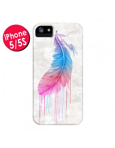 Coque Plume arc-en-ciel pour iPhone 5