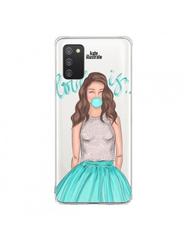 Coque Samsung A02S Bubble Girls Tiffany Bleu Transparente - kateillustrate