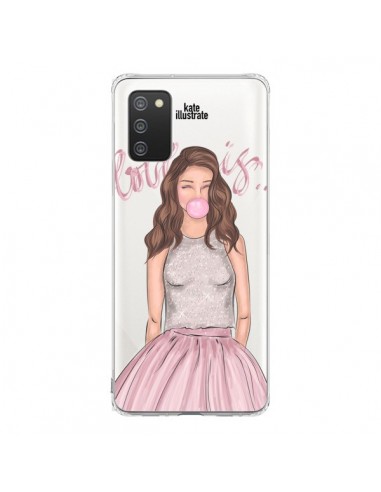 Coque Samsung A02S Bubble Girl Tiffany Rose Transparente - kateillustrate