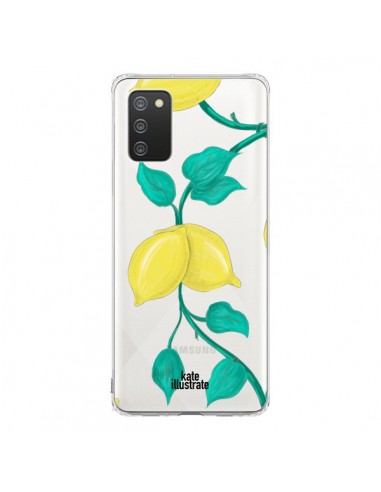 Coque Samsung A02S Lemons Citrons Transparente - kateillustrate