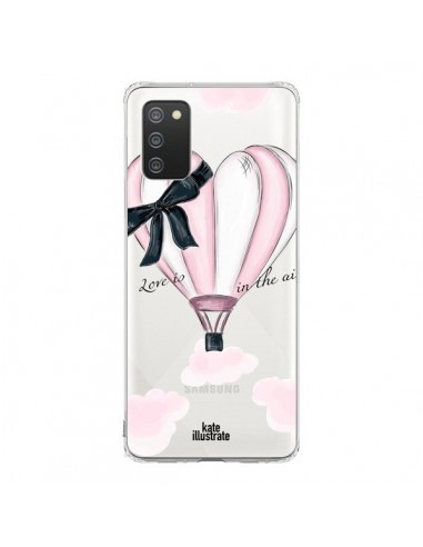 Coque Samsung A02S Love is in the Air Love Montgolfier Transparente - kateillustrate