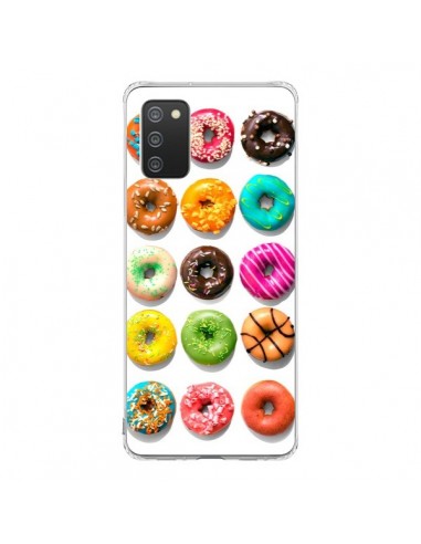 Coque Samsung A02S Donuts Multicolore Chocolat Vanille - Laetitia