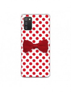 Coque Samsung A02S Noeud Papillon Rouge Girly Bow Tie -...