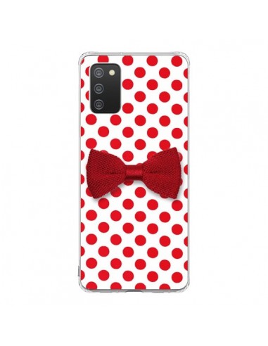 Coque Samsung A02S Noeud Papillon Rouge Girly Bow Tie - Laetitia