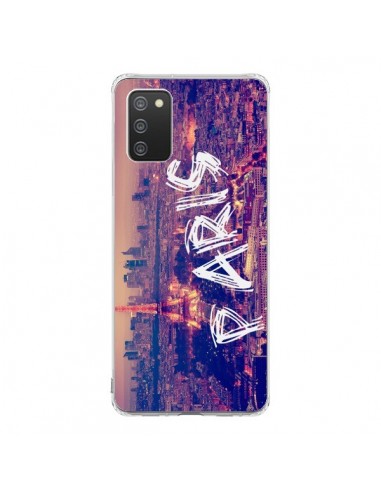 Coque Samsung A02S Paris Tour Eiffel Tower Nuit - Laetitia