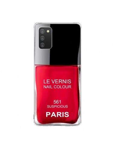 Coque Samsung A02S Vernis Paris Suspicious Rouge - Laetitia
