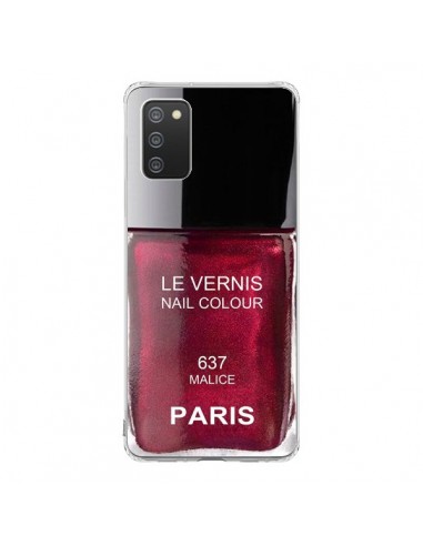 Coque Samsung A02S Vernis Paris Malice Violet - Laetitia