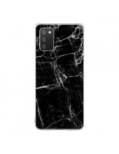 Coque Samsung A02S Marbre Marble Noir Black - Laetitia