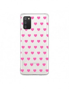 Coque Samsung A02S Coeur Heart Love Amour Rose...