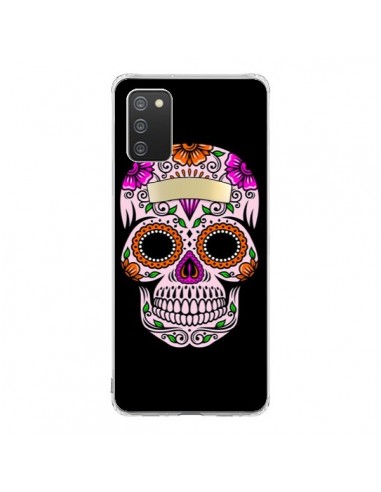 Coque Samsung A02S Tête de Mort Mexicaine Multicolore - Laetitia