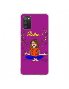 Coque Samsung A02S Fille Relax Zen Yoga - Leellouebrigitte